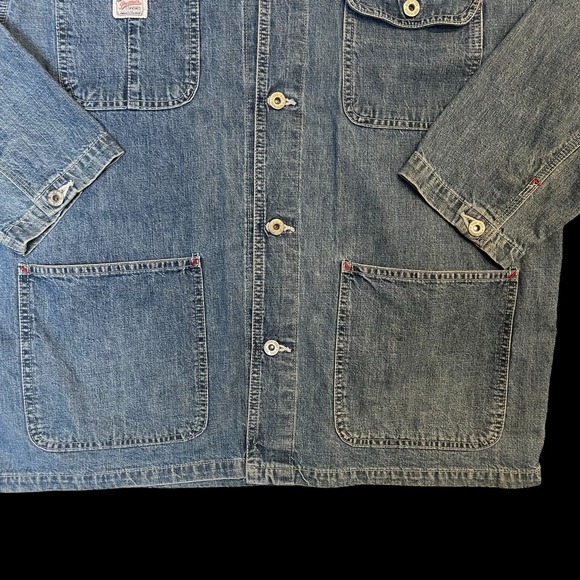 Vintage 90s Gap Denim Chore Barn Coat Jacket Men's XS American Workers Utility - Picture 3 of 9